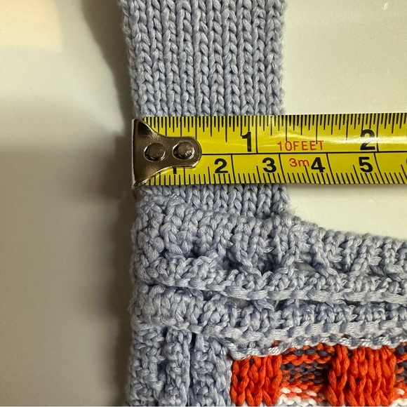 Banana Republic Blue Orange and White Plaid Apron Sweater Knit Tank Top - Picture 12 of 16